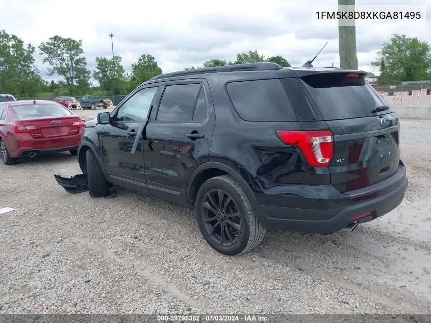 1FM5K8D8XKGA81495 2019 Ford Explorer Xlt