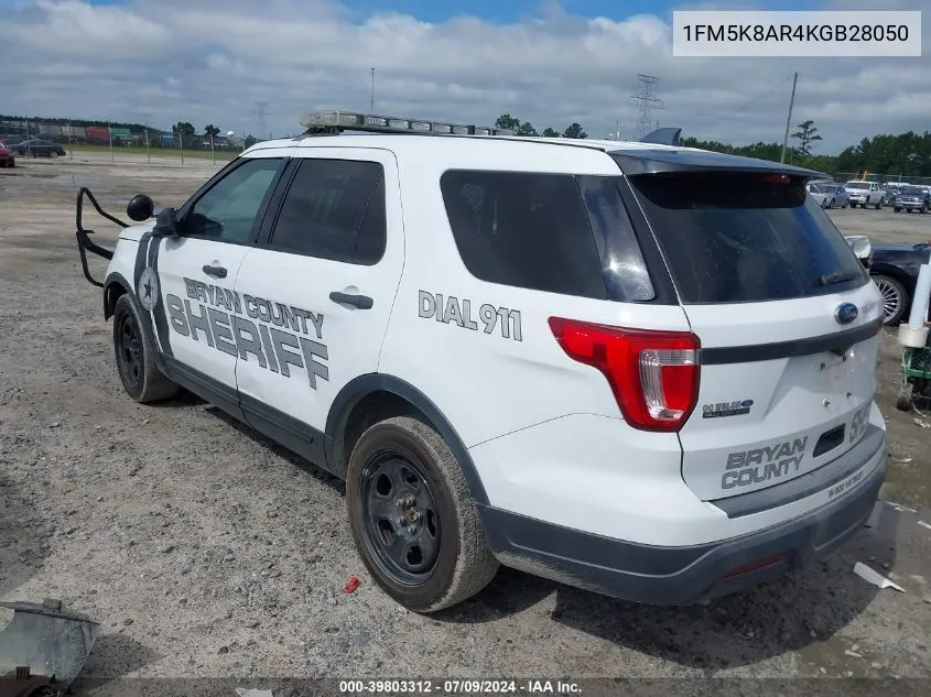 2019 Ford Police Interceptor Utility VIN: 1FM5K8AR4KGB28050 Lot: 39803312