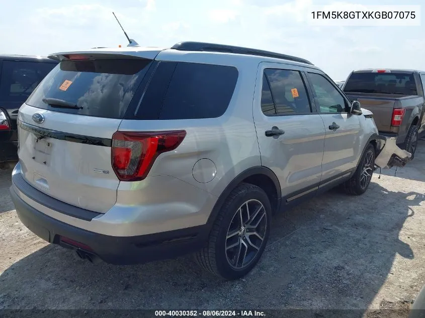 1FM5K8GTXKGB07075 2019 Ford Explorer Sport