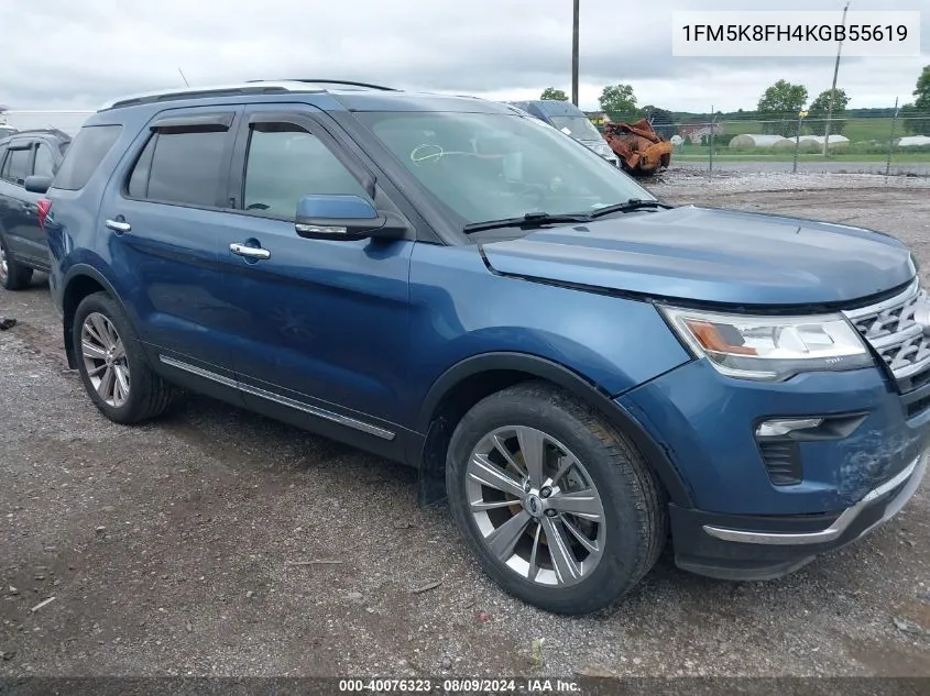 1FM5K8FH4KGB55619 2019 Ford Explorer Limited