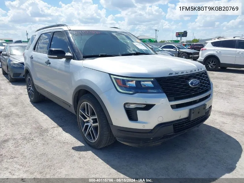 2019 Ford Explorer Sport VIN: 1FM5K8GT9KGB20769 Lot: 40115786