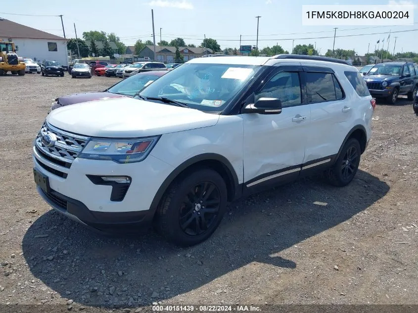 2019 Ford Explorer Xlt VIN: 1FM5K8DH8KGA00204 Lot: 40151439