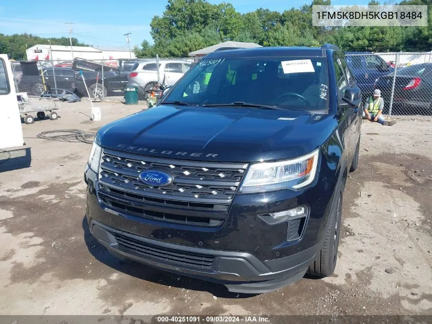 2019 Ford Explorer Xlt VIN: 1FM5K8DH5KGB18484 Lot: 40251091