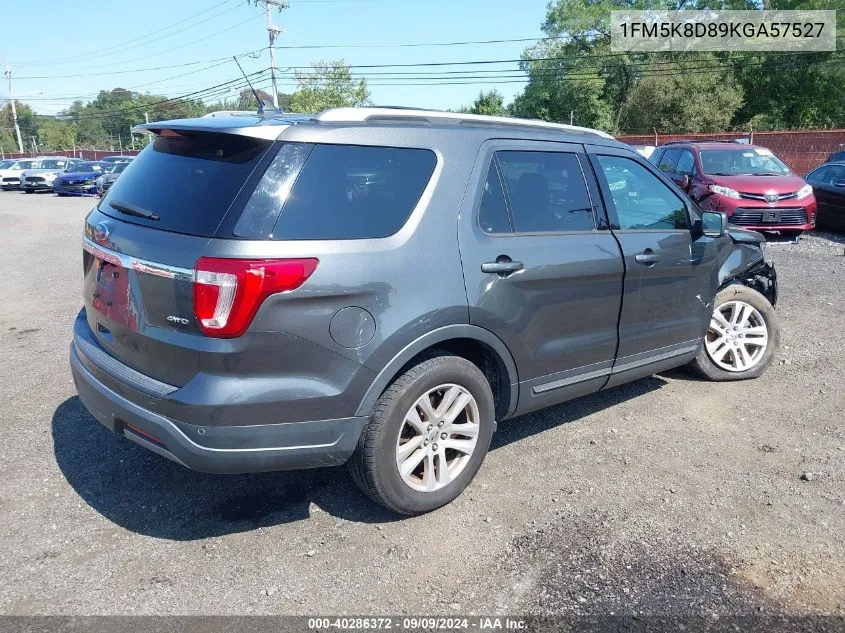 2019 Ford Explorer Xlt VIN: 1FM5K8D89KGA57527 Lot: 40286372