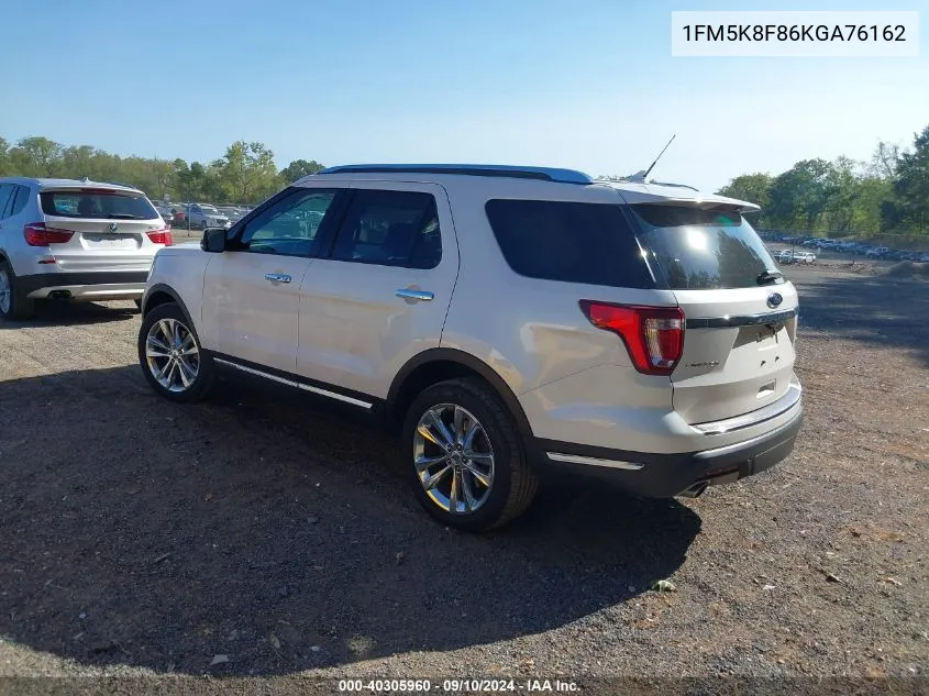 1FM5K8F86KGA76162 2019 Ford Explorer Limited