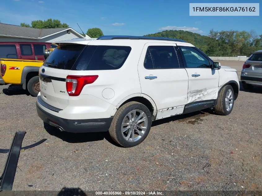 2019 Ford Explorer Limited VIN: 1FM5K8F86KGA76162 Lot: 40305960