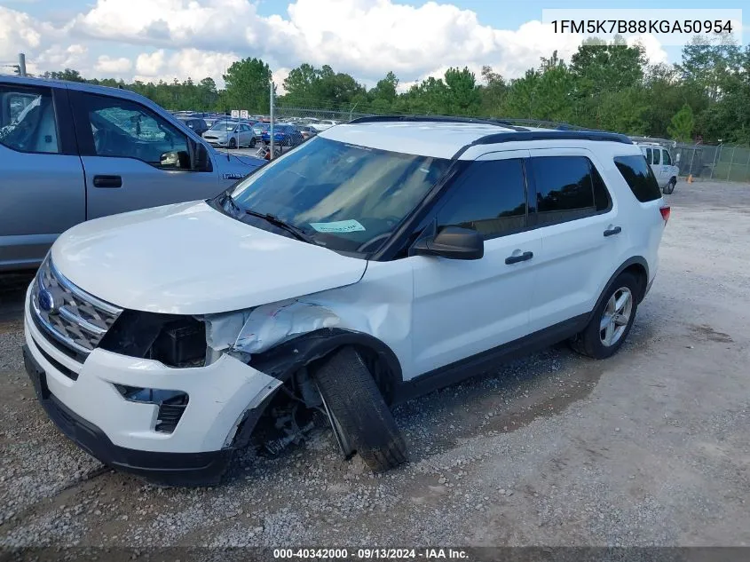 2019 Ford Explorer VIN: 1FM5K7B88KGA50954 Lot: 40342000