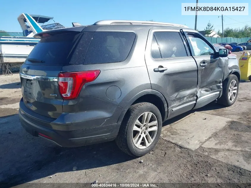 2019 Ford Explorer Xlt VIN: 1FM5K8D84KGA15427 Lot: 40534416