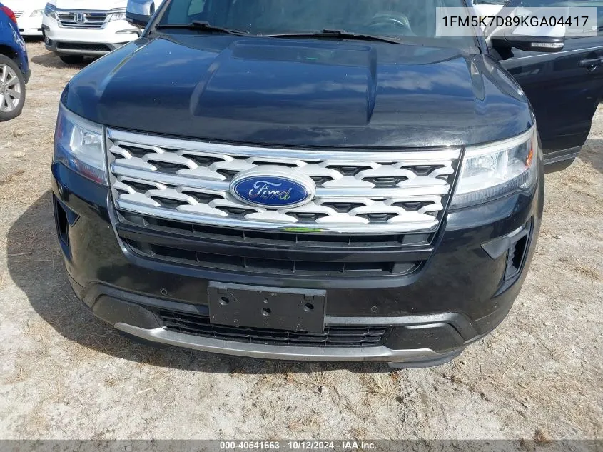 2019 Ford Explorer Xlt VIN: 1FM5K7D89KGA04417 Lot: 40541663