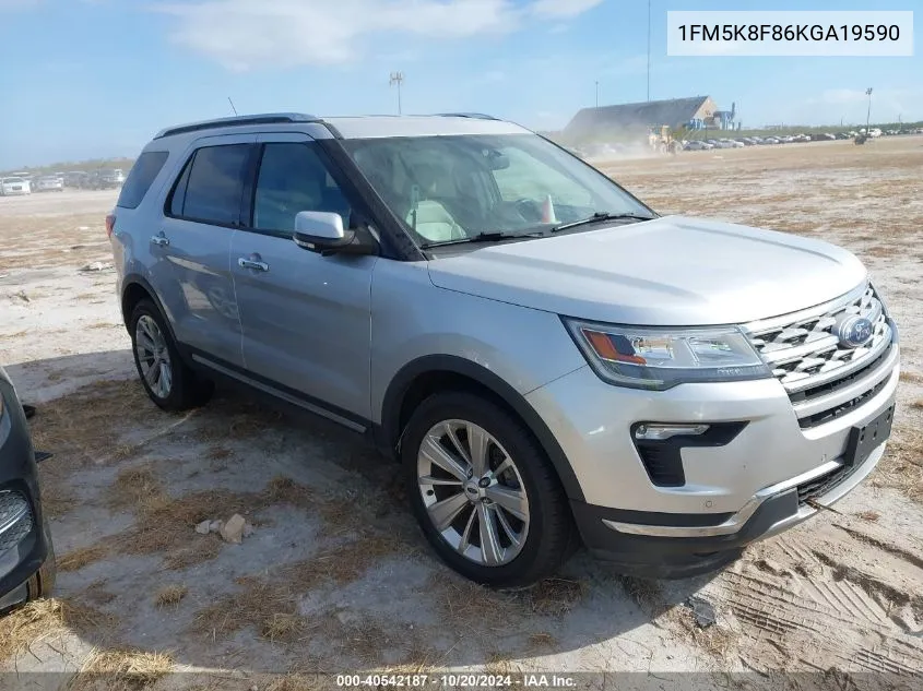 2019 Ford Explorer Limited VIN: 1FM5K8F86KGA19590 Lot: 40542187