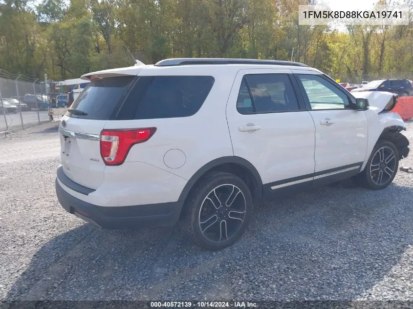 2019 Ford Explorer Xlt VIN: 1FM5K8D88KGA19741 Lot: 40572139