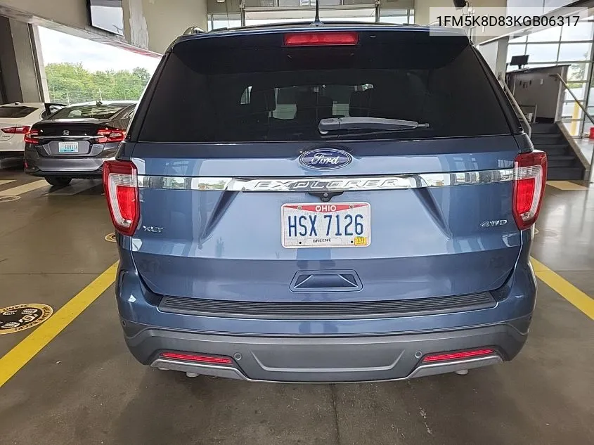 2019 Ford Explorer Xlt VIN: 1FM5K8D83KGB06317 Lot: 40697169