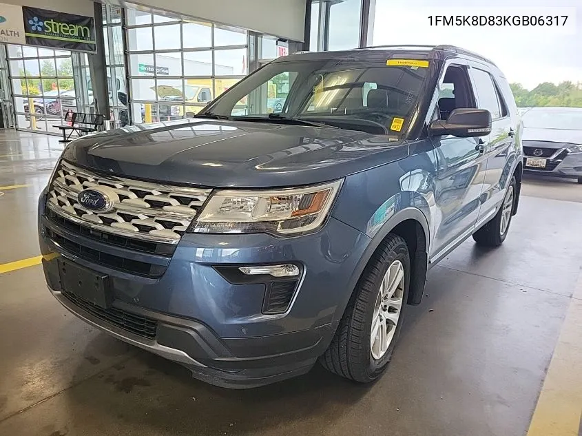 2019 Ford Explorer Xlt VIN: 1FM5K8D83KGB06317 Lot: 40697169