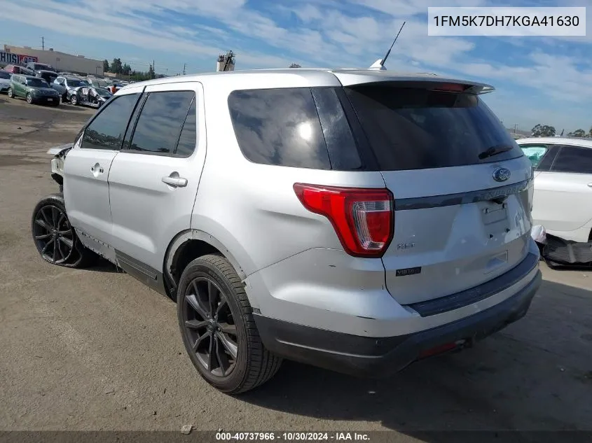 2019 Ford Explorer Xlt VIN: 1FM5K7DH7KGA41630 Lot: 40737966