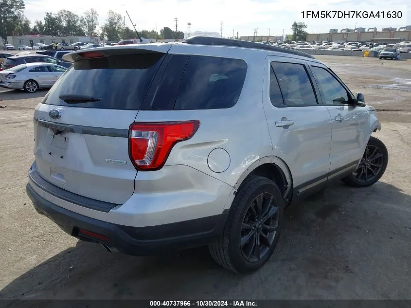 2019 Ford Explorer Xlt VIN: 1FM5K7DH7KGA41630 Lot: 40737966