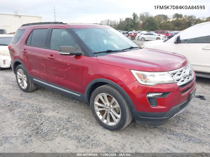 2019 Ford Explorer Xlt VIN: 1FM5K7D84KGA84595 Lot: 40799304