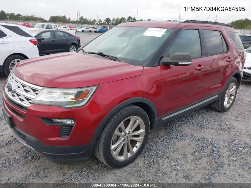 2019 Ford Explorer Xlt VIN: 1FM5K7D84KGA84595 Lot: 40799304