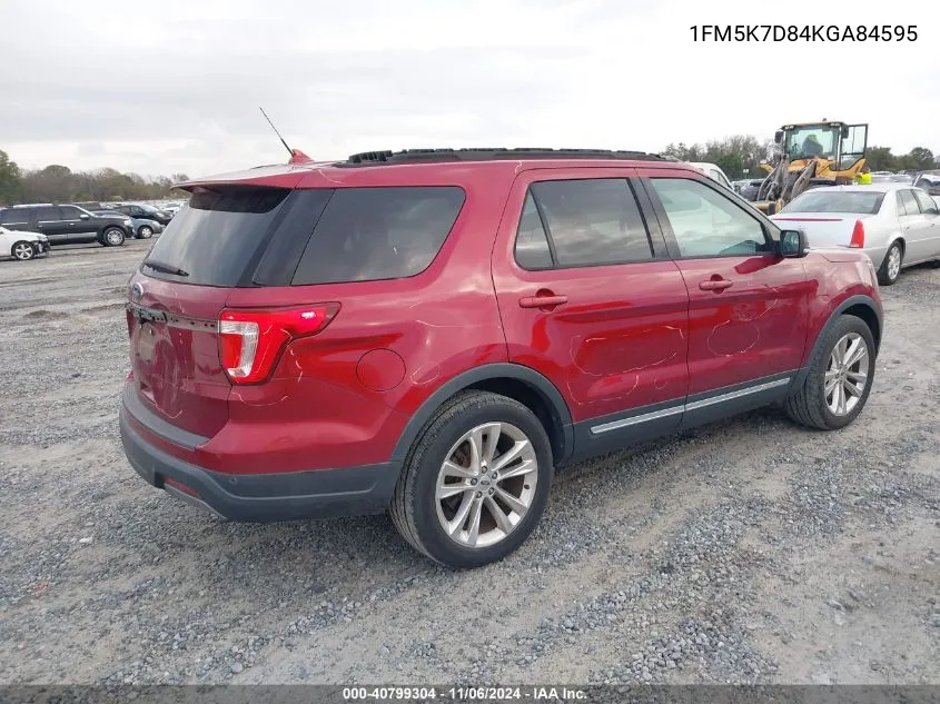 2019 Ford Explorer Xlt VIN: 1FM5K7D84KGA84595 Lot: 40799304