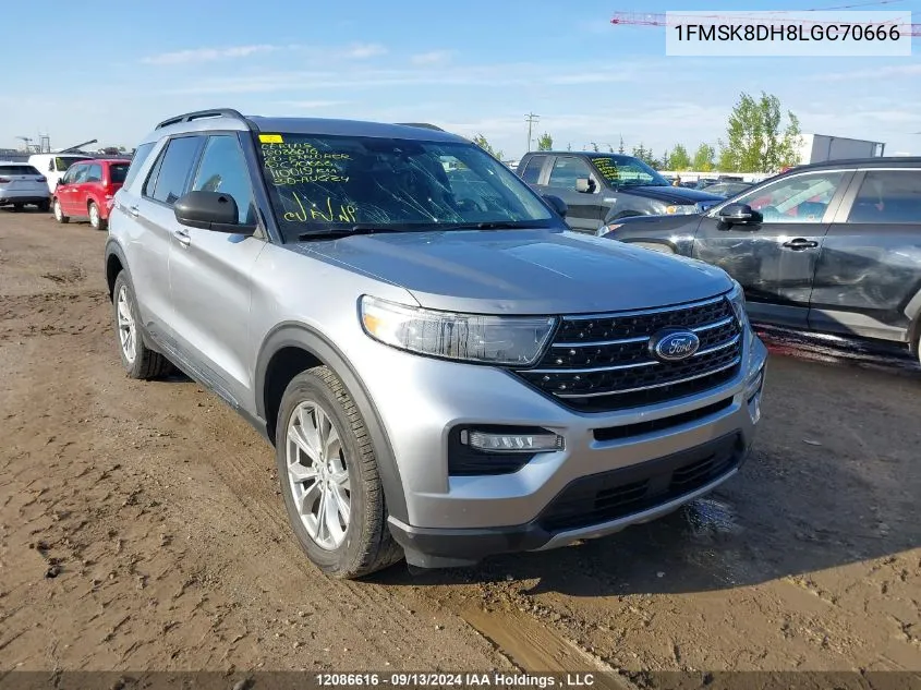 2020 Ford Explorer Xlt VIN: 1FMSK8DH8LGC70666 Lot: 12086616