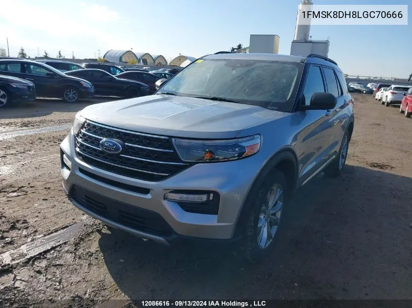 2020 Ford Explorer Xlt VIN: 1FMSK8DH8LGC70666 Lot: 12086616