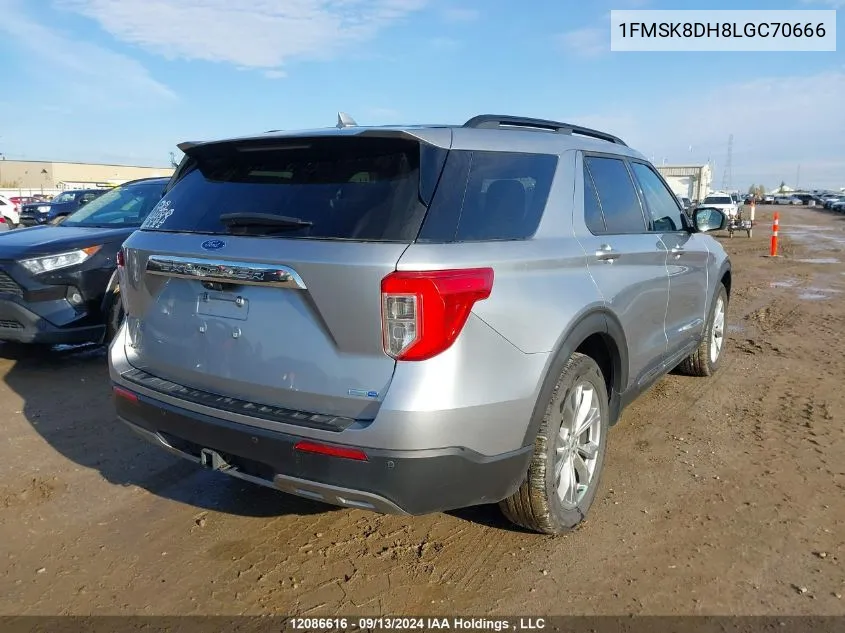 2020 Ford Explorer Xlt VIN: 1FMSK8DH8LGC70666 Lot: 12086616