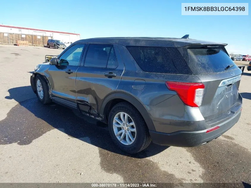 2020 Ford Explorer VIN: 1FMSK8BB3LGC64398 Lot: 38070178