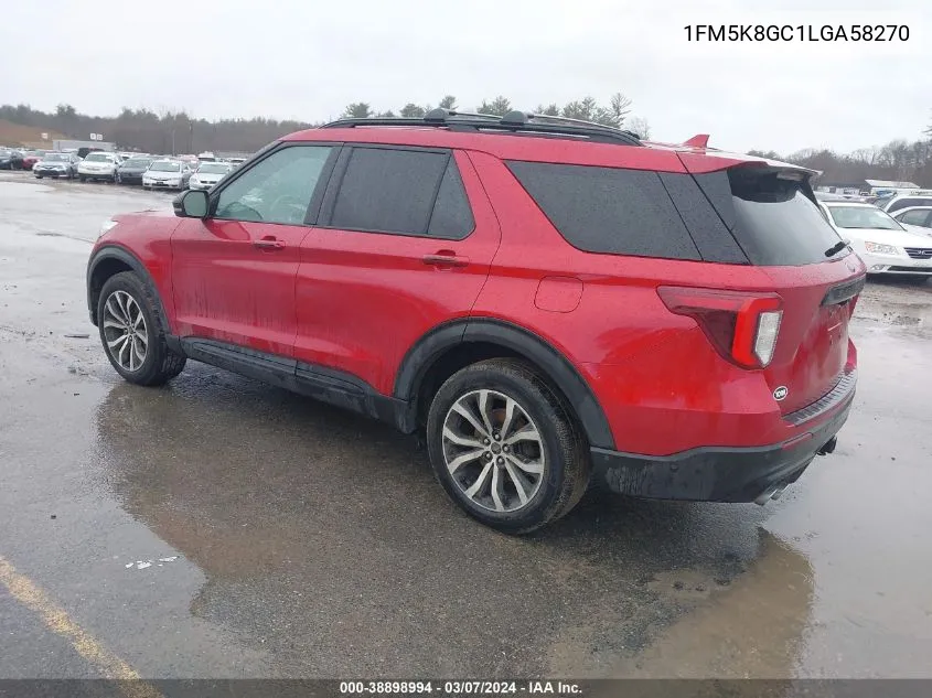 2020 Ford Explorer St VIN: 1FM5K8GC1LGA58270 Lot: 38898994