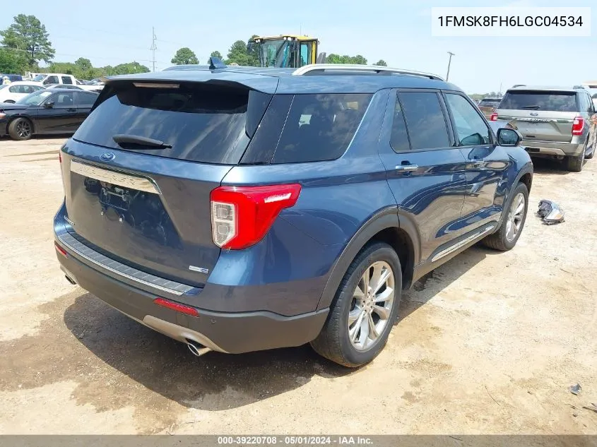 2020 Ford Explorer Limited VIN: 1FMSK8FH6LGC04534 Lot: 39220708