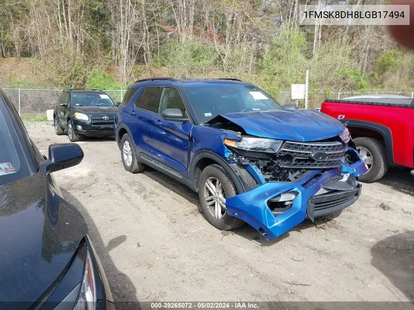 2020 Ford Explorer Xlt VIN: 1FMSK8DH8LGB17494 Lot: 39265072