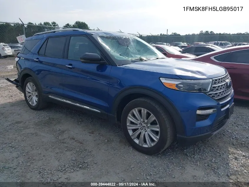 2020 Ford Explorer Limited VIN: 1FMSK8FH5LGB95017 Lot: 39444822