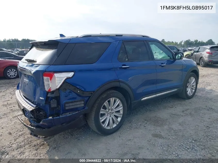 2020 Ford Explorer Limited VIN: 1FMSK8FH5LGB95017 Lot: 39444822