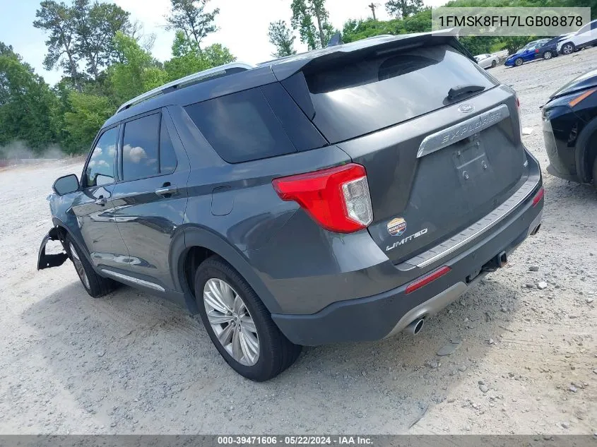 2020 Ford Explorer Limited VIN: 1FMSK8FH7LGB08878 Lot: 39471606