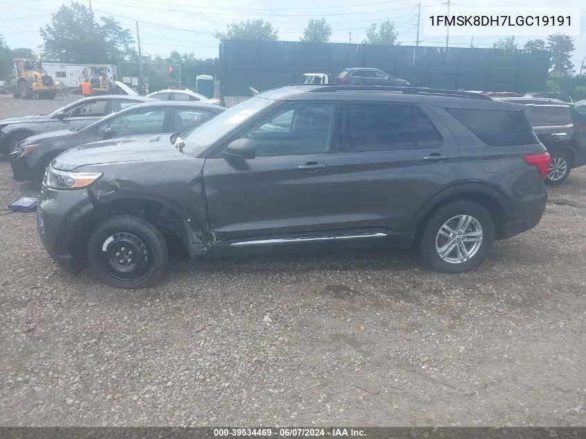 2020 Ford Explorer Xlt VIN: 1FMSK8DH7LGC19191 Lot: 39534469