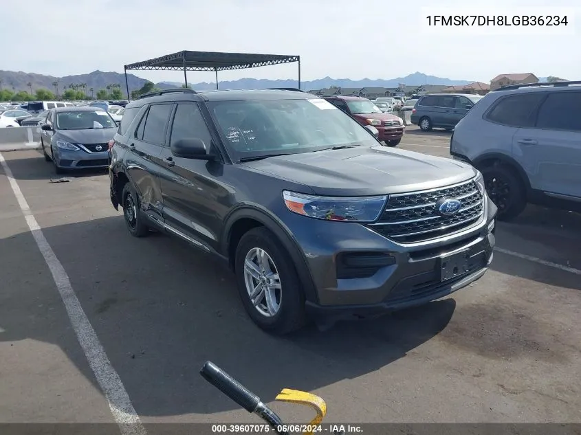 2020 Ford Explorer Xlt VIN: 1FMSK7DH8LGB36234 Lot: 39607075