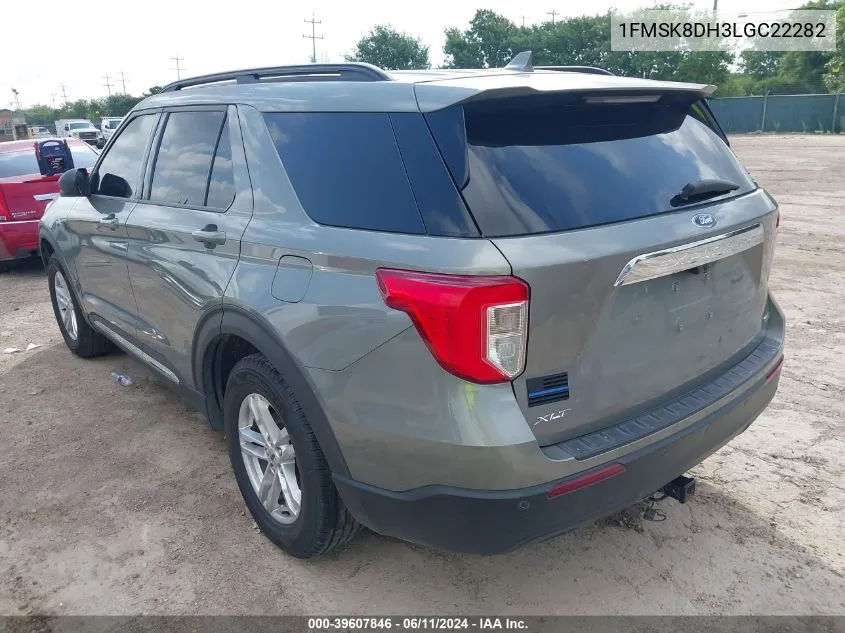 2020 Ford Explorer Xlt VIN: 1FMSK8DH3LGC22282 Lot: 39607846