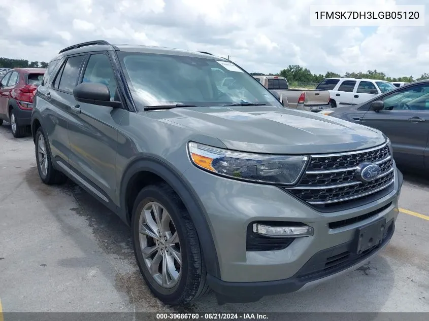 2020 Ford Explorer Xlt VIN: 1FMSK7DH3LGB05120 Lot: 39686760