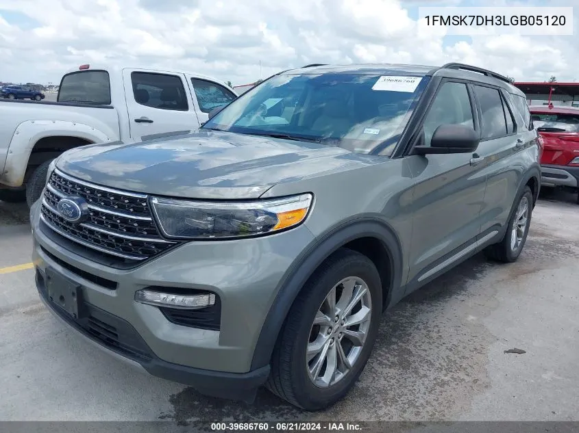 2020 Ford Explorer Xlt VIN: 1FMSK7DH3LGB05120 Lot: 39686760