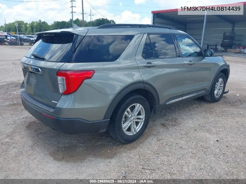 2020 Ford Explorer Xlt VIN: 1FMSK7DH4LGB14439 Lot: 39699429