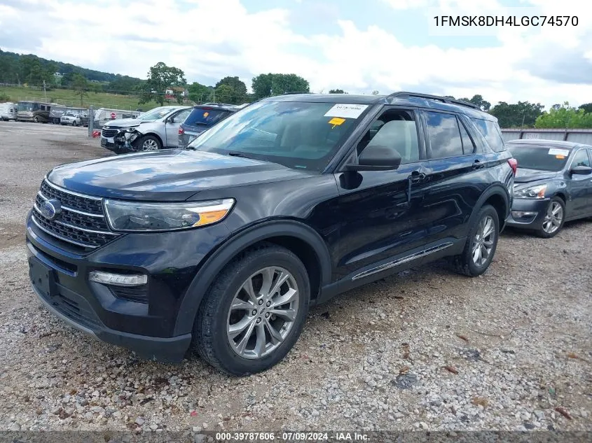 2020 Ford Explorer Xlt VIN: 1FMSK8DH4LGC74570 Lot: 39787606