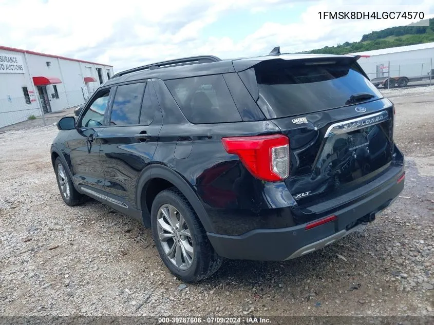 2020 Ford Explorer Xlt VIN: 1FMSK8DH4LGC74570 Lot: 39787606