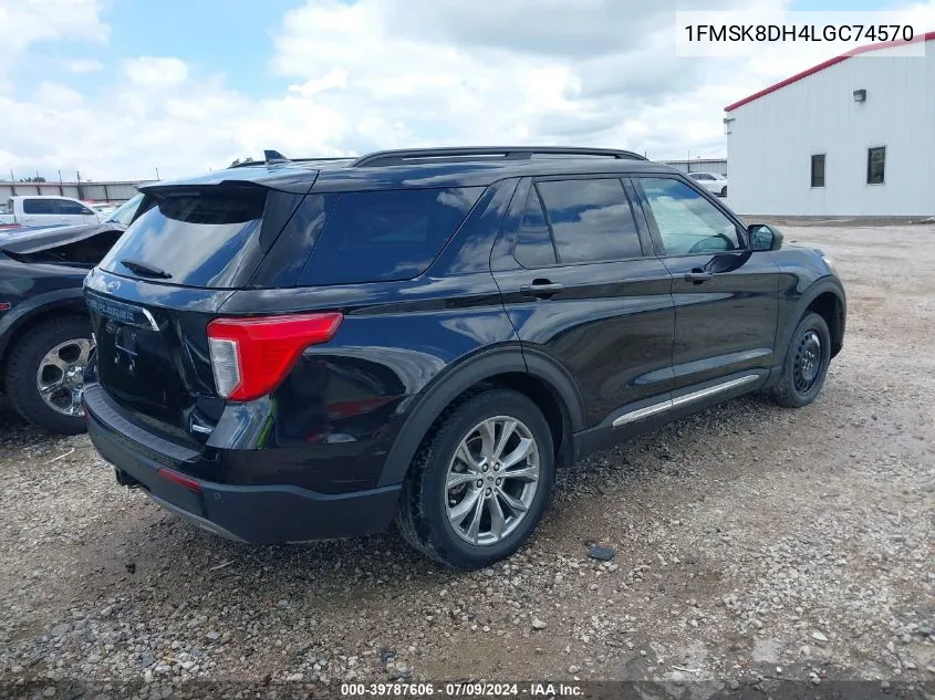 2020 Ford Explorer Xlt VIN: 1FMSK8DH4LGC74570 Lot: 39787606