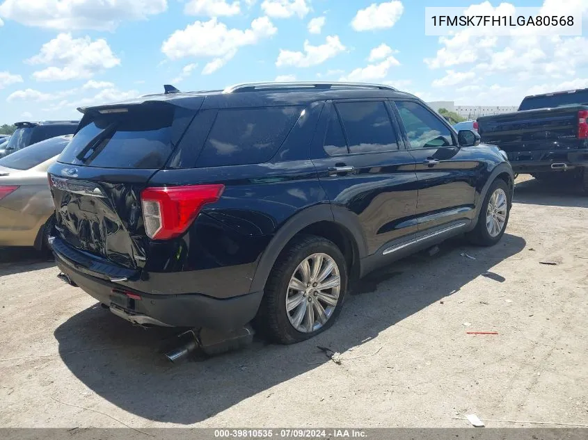 2020 Ford Explorer Limited VIN: 1FMSK7FH1LGA80568 Lot: 39810535