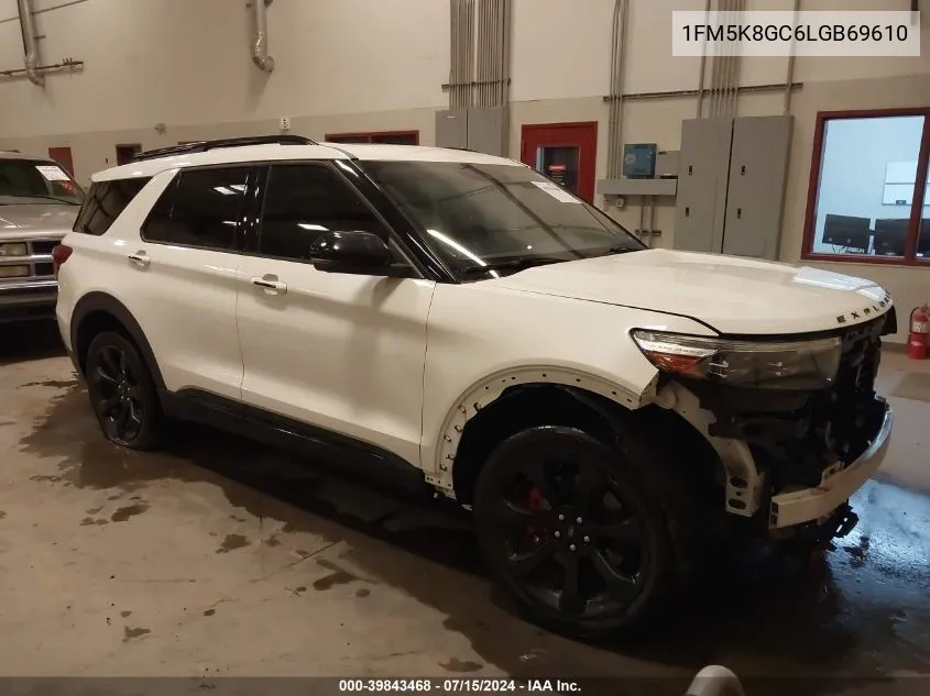 2020 Ford Explorer St VIN: 1FM5K8GC6LGB69610 Lot: 39843468