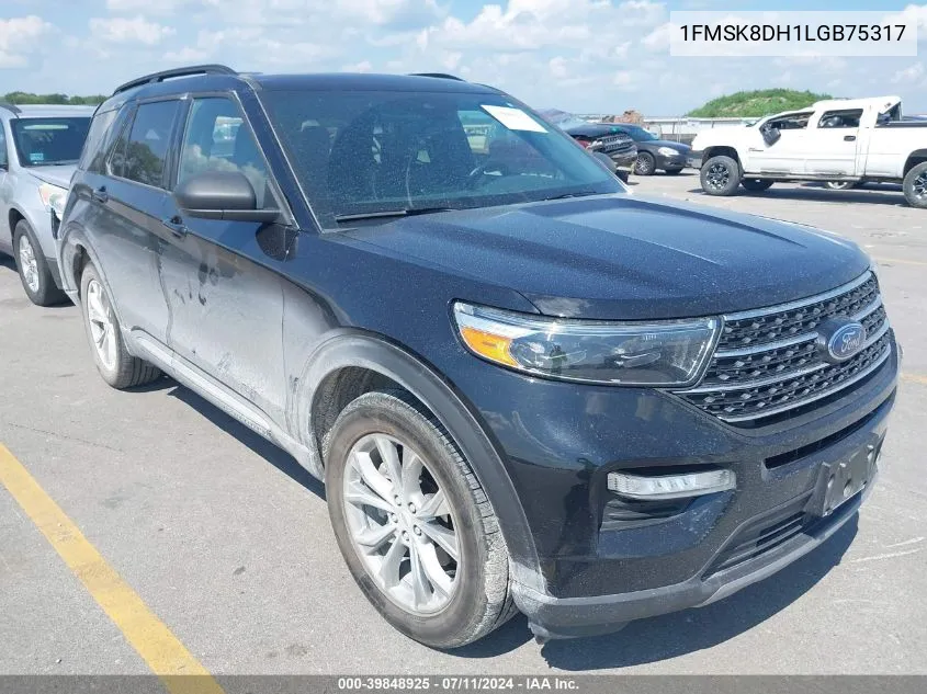 2020 Ford Explorer Xlt VIN: 1FMSK8DH1LGB75317 Lot: 39848925