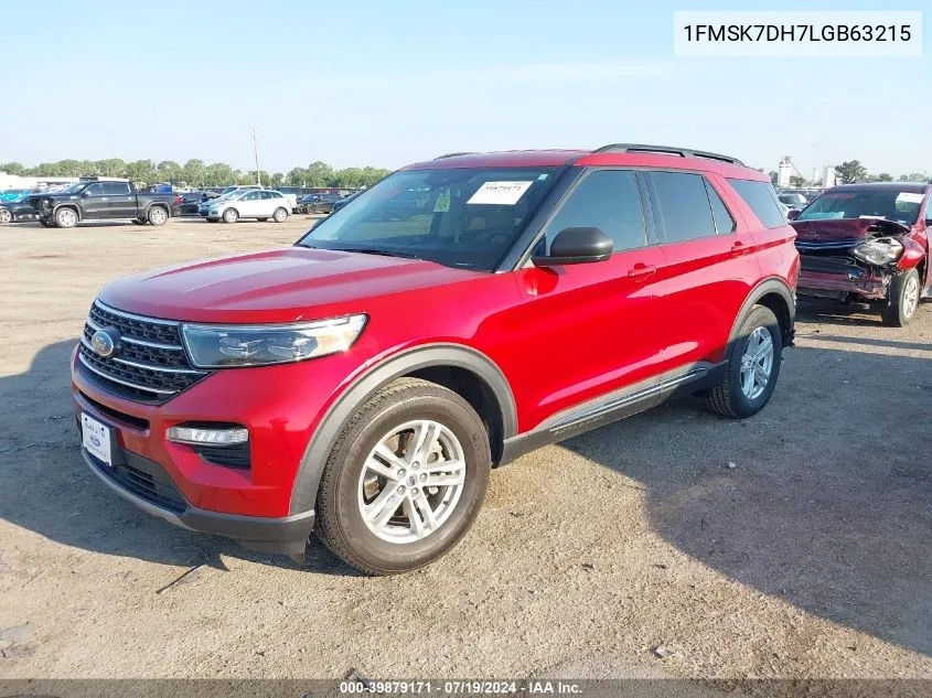 1FMSK7DH7LGB63215 2020 Ford Explorer Xlt