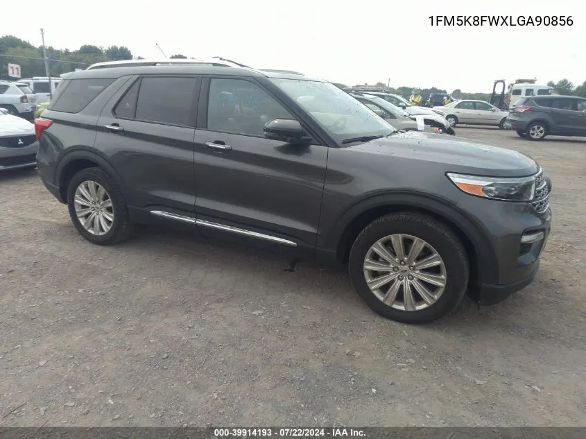 2020 Ford Explorer Limited VIN: 1FM5K8FWXLGA90856 Lot: 39914193