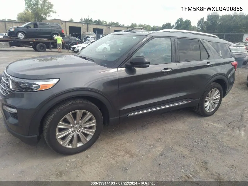 2020 Ford Explorer Limited VIN: 1FM5K8FWXLGA90856 Lot: 39914193