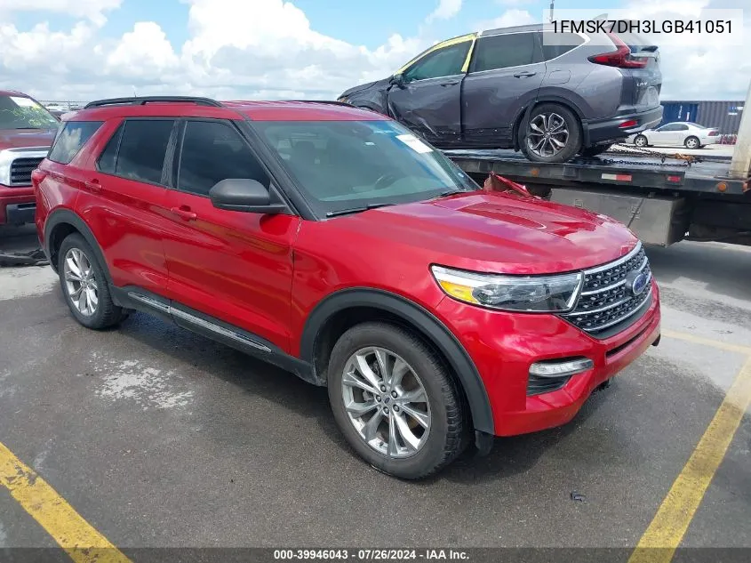 2020 Ford Explorer Xlt VIN: 1FMSK7DH3LGB41051 Lot: 39946043