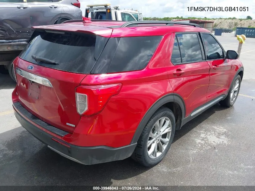 2020 Ford Explorer Xlt VIN: 1FMSK7DH3LGB41051 Lot: 39946043