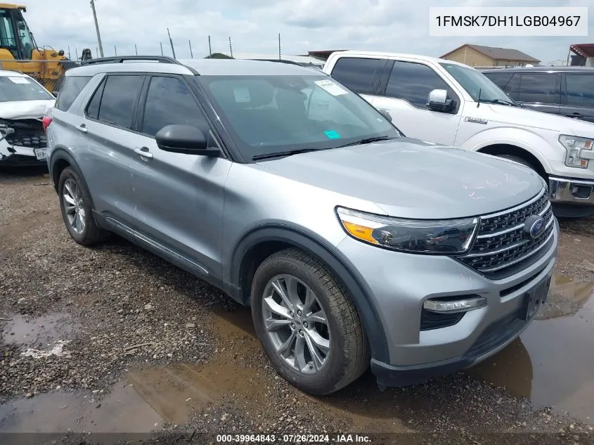 2020 Ford Explorer Xlt VIN: 1FMSK7DH1LGB04967 Lot: 39964843